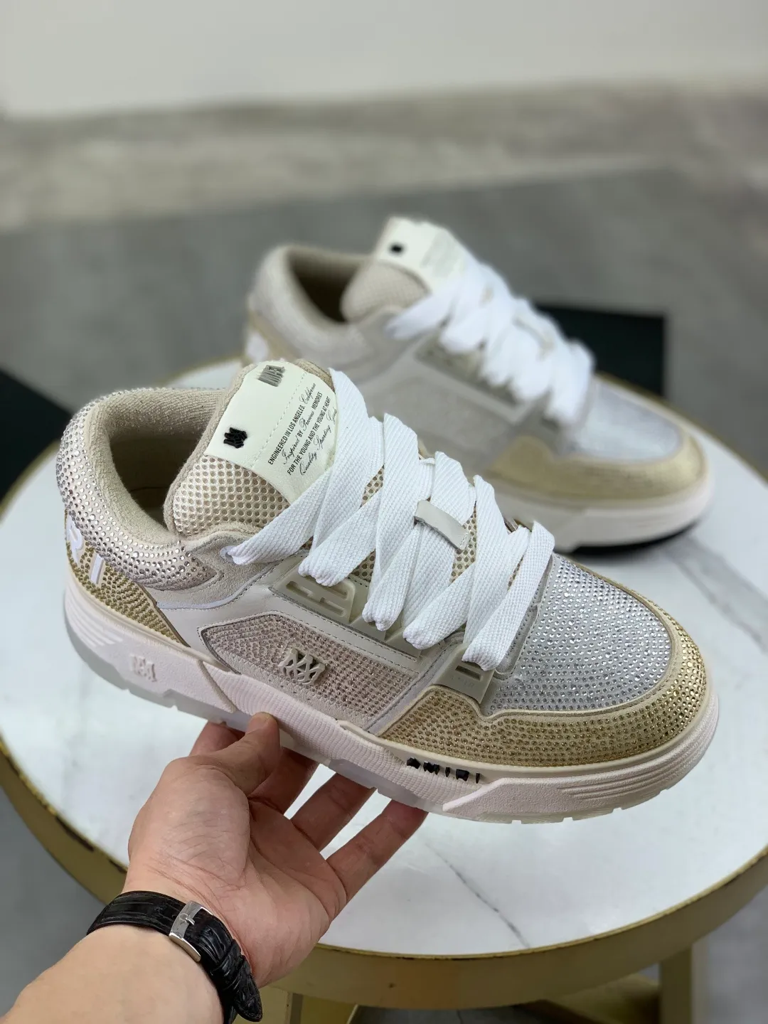 Men's men's shoes 💰P760 New [Amiri] hot diamond series Amiri - high-end quality original order casual shoes for couples 🧑‍🤝‍🧑 - Upper: 🔝Nappa calfskin, suede cowhide, canvas body hot work - Lining: brand mesh canvas cloth - Outsole: ultra-light tpu·rubber; multi-color molded outsole -Ultra-high quality control and exquisite workmanship: highlighted (high-end, extravagance, and class) -Size: Female 35-40 (41 customized) Male 38-45 (46 customized)